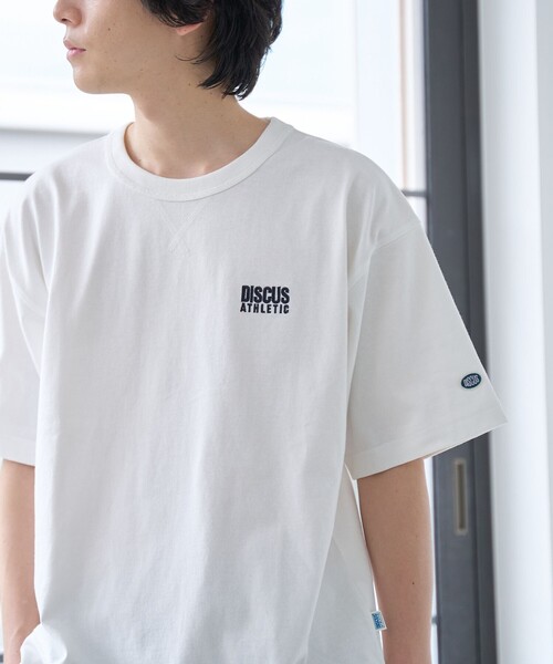 DISCUS(ディスカス)の「DISCUS(ディスカス)別注カレッジスウェットTシャツ(Tシャツ/カットソー・メンズ・オフホワイト/グレー/レッド/ブラック/ネイビー・XL/L/M/S)」の2枚目の写真