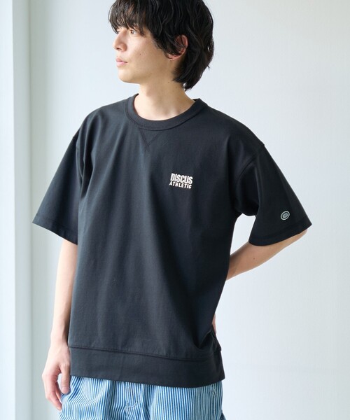 DISCUS(ディスカス)の「DISCUS(ディスカス)別注カレッジスウェットTシャツ(Tシャツ/カットソー・メンズ・オフホワイト/グレー/レッド/ブラック/ネイビー・XL/L/M/S)」の3枚目の写真