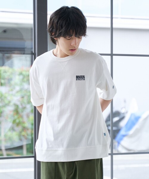DISCUS(ディスカス)の「DISCUS(ディスカス)別注カレッジスウェットTシャツ(Tシャツ/カットソー・メンズ・オフホワイト/グレー/レッド/ブラック/ネイビー・XL/L/M/S)」の9枚目の写真