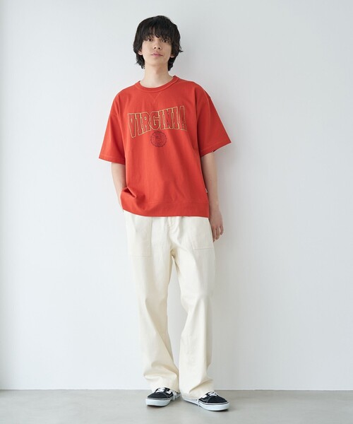 DISCUS(ディスカス)の「DISCUS(ディスカス)別注カレッジスウェットTシャツ(Tシャツ/カットソー・メンズ・オフホワイト/グレー/レッド/ブラック/ネイビー・XL/L/M/S)」の16枚目の写真