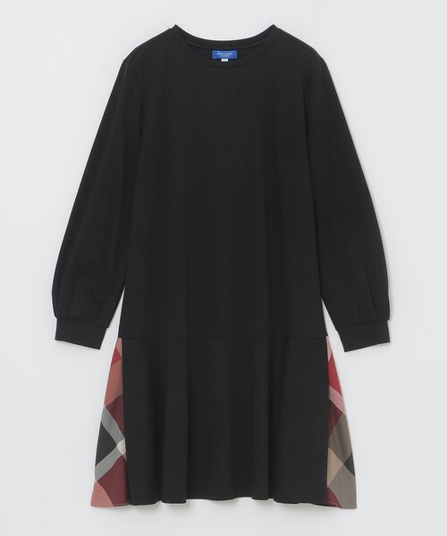 BLUE LABEL CRESTBRIDGE(ブルーレーベルクレストブリッジ)の「スーピマコットンポンチミニドレス(ワンピース・レディース・ダークネイビー/ブラック・36/38)」の6枚目の写真
