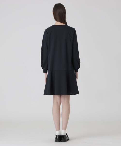BLUE LABEL CRESTBRIDGE(ブルーレーベルクレストブリッジ)の「スーピマコットンポンチミニドレス(ワンピース・レディース・ダークネイビー/ブラック・36/38)」の8枚目の写真