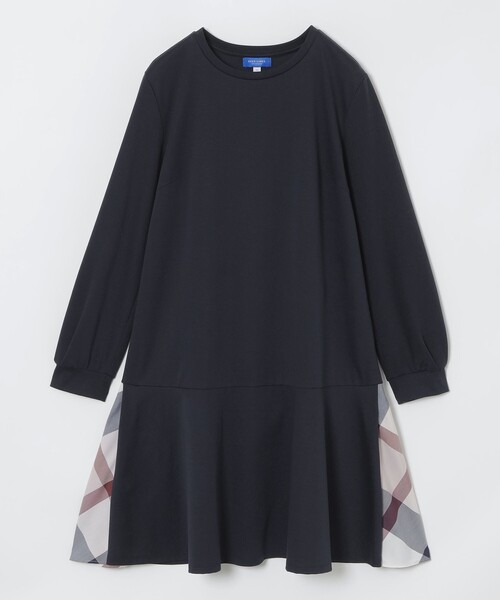 BLUE LABEL CRESTBRIDGE(ブルーレーベルクレストブリッジ)の「スーピマコットンポンチミニドレス(ワンピース・レディース・ダークネイビー/ブラック・36/38)」の10枚目の写真