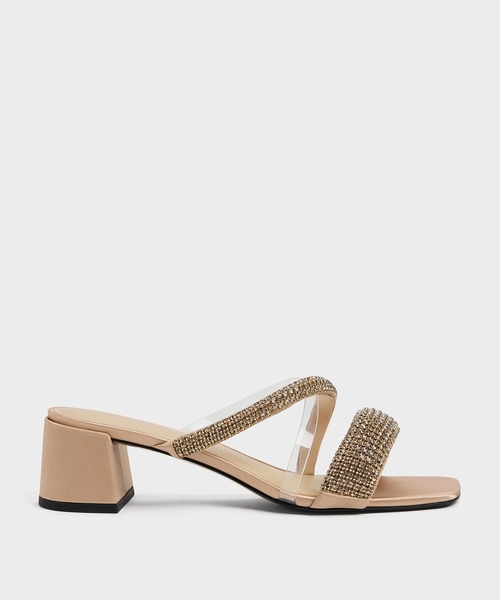 CHARLES & KEITH（チャールズ & キース）の「クリスタル エンベリシュッドヒールサンダル（サンダル・レディース・アイボリー/クリーム・25cm/24.5cm/23.5cm/23cm/22.5cm）」の5枚目の写真