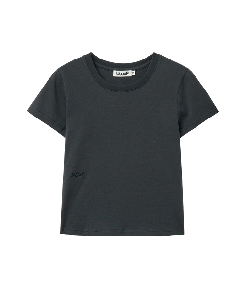 UUUUP(ユープ)の「スムージークロップTシャツ - ブラック(Tシャツ/カットソー・レディース・その他・MEDIUM/SMALL)」の2枚目の写真