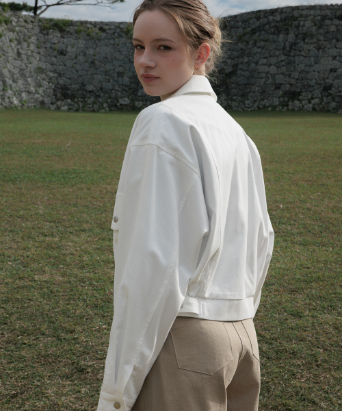 DEHEVE（デヘヴェ）の「Pocket Cotton Jumper [White]（その他アウター・レディース・ホワイト・FREE）」の8枚目の写真