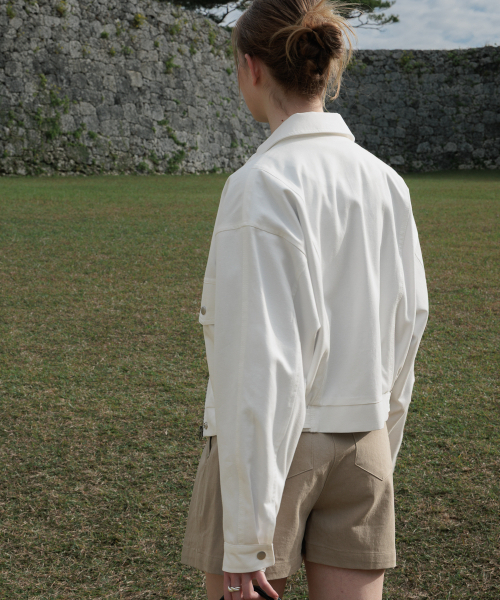 DEHEVE（デヘヴェ）の「Pocket Cotton Jumper [White]（その他アウター・レディース・ホワイト・FREE）」の9枚目の写真