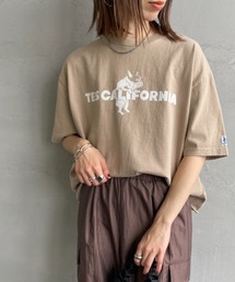 The Endless Summer（エンドレスサマー）の「[THE ENDLESS SUMMER エンドレスサマー] 別注 TES CAL フロッキーロゴプリント カットオフTシャツ（Tシャツ/カットソー）」