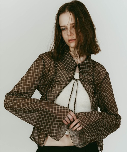 Knuth Marf（クヌースマーフ）の「sheer collared blouse（その他トップス・レディース・ブラック/イエロー・FREE）」の2枚目の写真