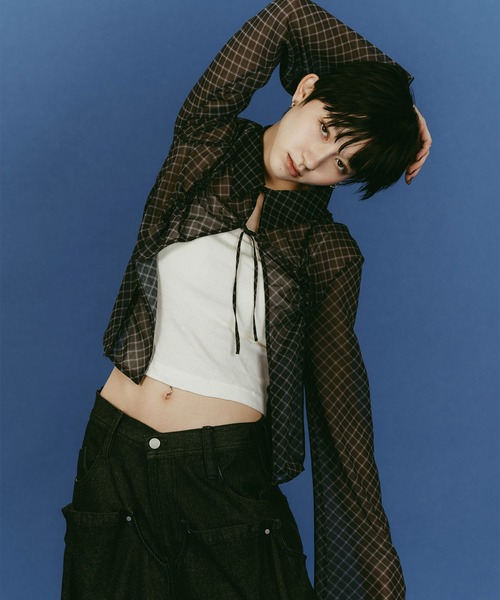 Knuth Marf（クヌースマーフ）の「sheer collared blouse（その他トップス・レディース・ブラック/イエロー・FREE）」の11枚目の写真