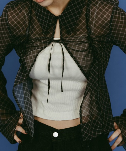 Knuth Marf（クヌースマーフ）の「sheer collared blouse（その他トップス・レディース・ブラック/イエロー・FREE）」の8枚目の写真