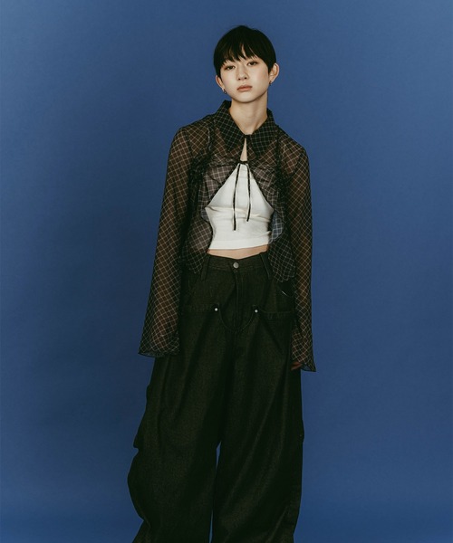 Knuth Marf（クヌースマーフ）の「sheer collared blouse（その他トップス・レディース・ブラック/イエロー・FREE）」の7枚目の写真