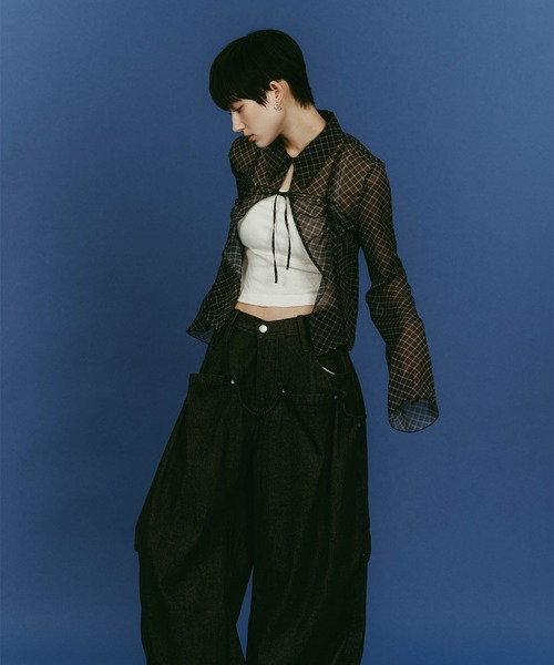 Knuth Marf（クヌースマーフ）の「sheer collared blouse（その他トップス・レディース・ブラック/イエロー・FREE）」の6枚目の写真