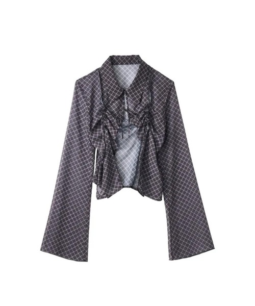 Knuth Marf（クヌースマーフ）の「sheer collared blouse（その他トップス・レディース・ブラック/イエロー・FREE）」の4枚目の写真