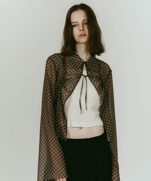 Knuth Marf（クヌースマーフ）の「sheer collared blouse（その他トップス・レディース・ブラック/イエロー・FREE）」の3枚目の写真