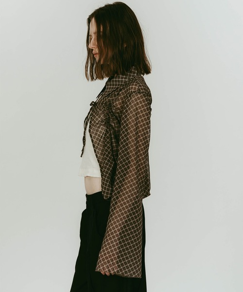 Knuth Marf（クヌースマーフ）の「sheer collared blouse（その他トップス・レディース・ブラック/イエロー・FREE）」の17枚目の写真