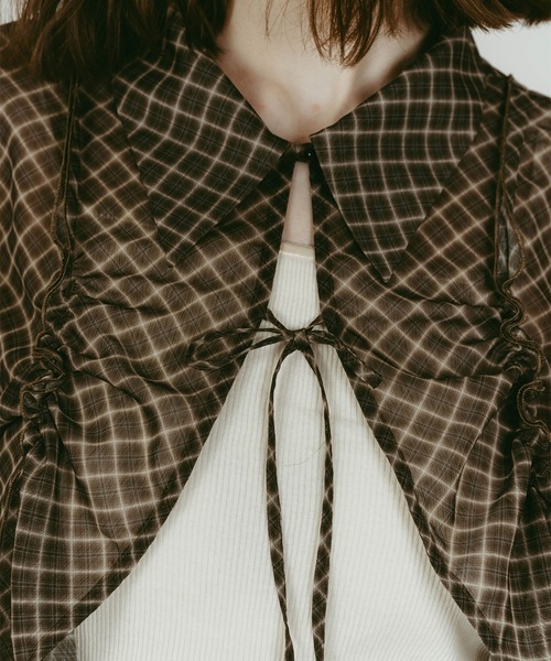 Knuth Marf（クヌースマーフ）の「sheer collared blouse（その他トップス・レディース・ブラック/イエロー・FREE）」の15枚目の写真