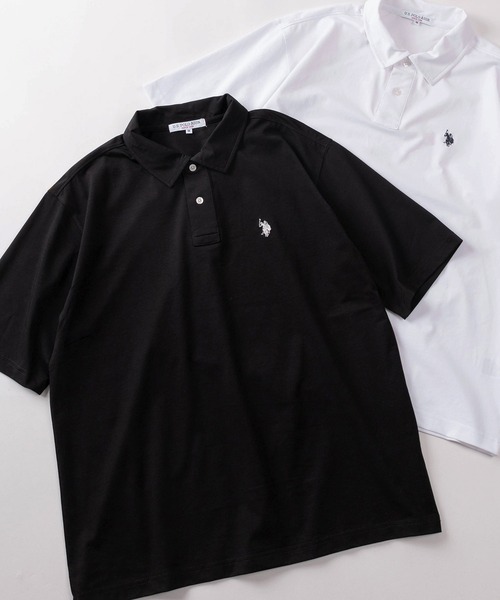U.S. POLO ASSN.(ユーエスポロアッスン)の「【80】【U.S.POLO ASSN./ユーエス ポロアッスン】ワンポイントロゴ刺繍 クールタッチ 接触冷感 無地 ポロシャツ(ポロシャツ・レディース・オフホワイト/ネイビー/ブラック・M/XL/L)」の2枚目の写真