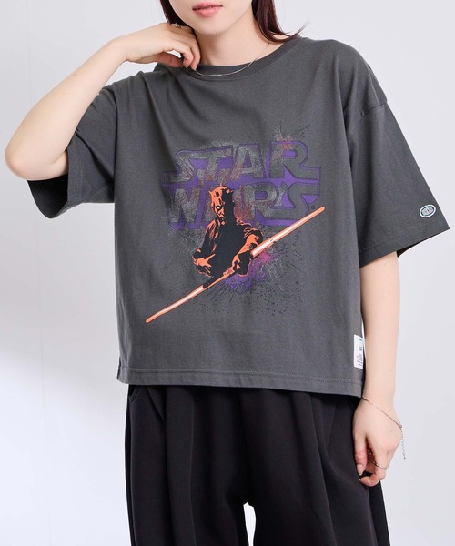 STAR WARS(スターウォーズ)の「【DISCUS×STAR WARS】ショート丈 スターウォーズ×ディスカス コラボ グラフィックTシャツ(Tシャツ/カットソー・レディース・グレー系4/グレー系3/グレー系2/グレー系1・M)」の19枚目の写真