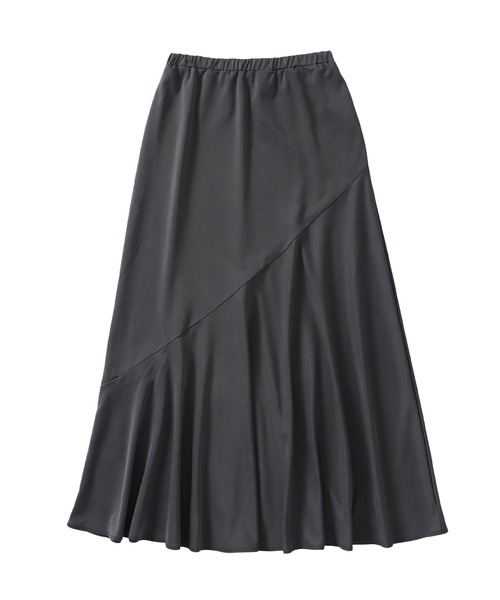 DRESSLAVE(ドレスレイブ)の「asymmetric flare jersey skirt(アシンメトリーフレアジャージースカート)(スカート・レディース・ブラウン/グレー・38)」の2枚目の写真