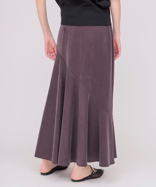DRESSLAVE(ドレスレイブ)の「asymmetric flare jersey skirt(アシンメトリーフレアジャージースカート)(スカート・レディース・ブラウン/グレー・38)」の4枚目の写真