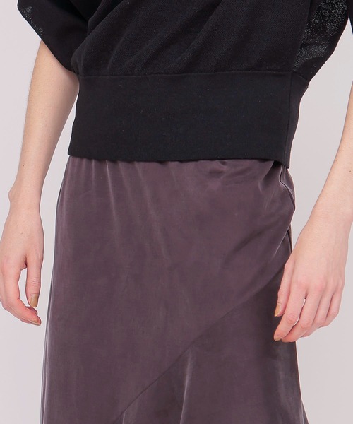 DRESSLAVE(ドレスレイブ)の「asymmetric flare jersey skirt(アシンメトリーフレアジャージースカート)(スカート・レディース・ブラウン/グレー・38)」の5枚目の写真