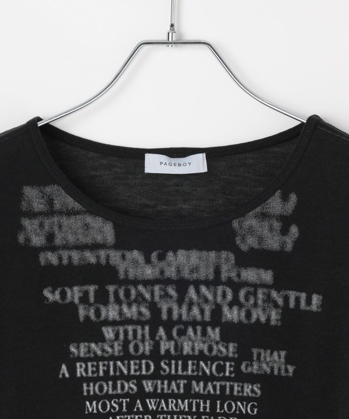 PAGEBOY（ページボーイ）の「シアーグラフィックトップス（Tシャツ/カットソー・レディース・ブラック/オフホワイト・FREE）」の10枚目の写真