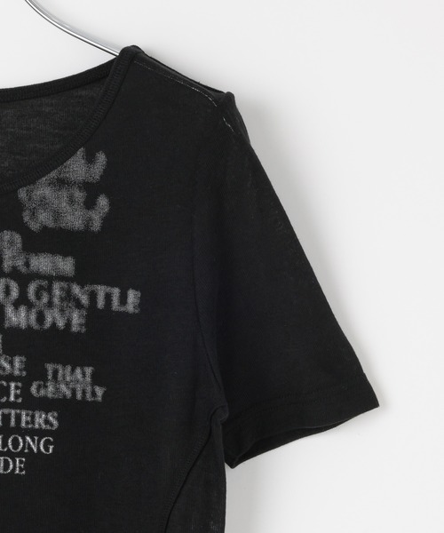 PAGEBOY（ページボーイ）の「シアーグラフィックトップス（Tシャツ/カットソー・レディース・ブラック/オフホワイト・FREE）」の12枚目の写真