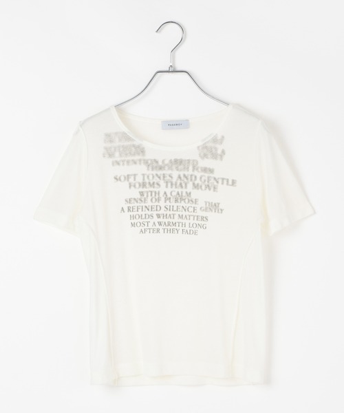 PAGEBOY（ページボーイ）の「シアーグラフィックトップス（Tシャツ/カットソー・レディース・ブラック/オフホワイト・FREE）」の16枚目の写真