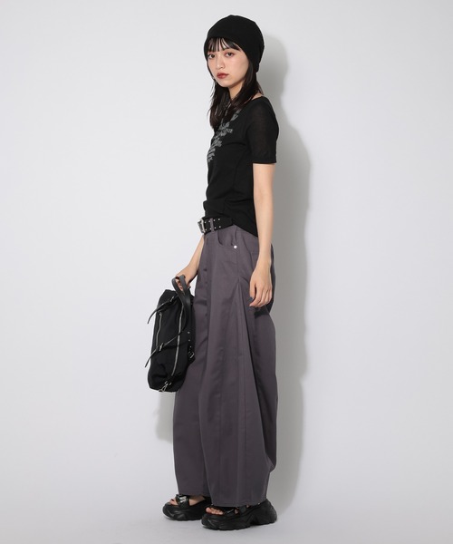 PAGEBOY(ページボーイ)の「シアーグラフィックトップス(Tシャツ/カットソー・レディース・ブラック/オフホワイト・FREE)」の21枚目の写真