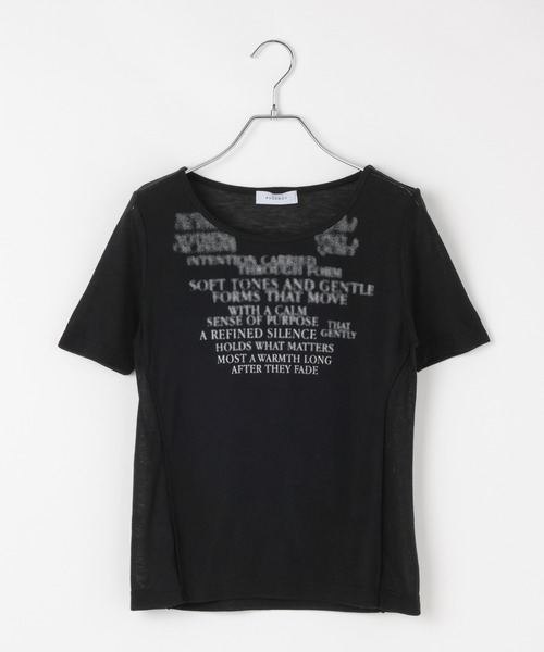 PAGEBOY(ページボーイ)の「シアーグラフィックトップス(Tシャツ/カットソー・レディース・ブラック/オフホワイト・FREE)」の18枚目の写真