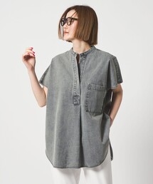 conte（コンテ）の「＜conte＞デニム スキッパーシャツ（シャツ/ブラウス）」