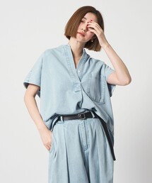 conte（コンテ）の「＜conte＞デニム スキッパーシャツ（シャツ/ブラウス）」