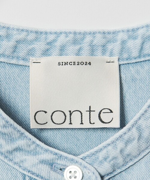 conte(コンテ)の「<conte>デニム スキッパーシャツ(シャツ/ブラウス・レディース・ライトブルー/ライトグレー・FREE)」の17枚目の写真