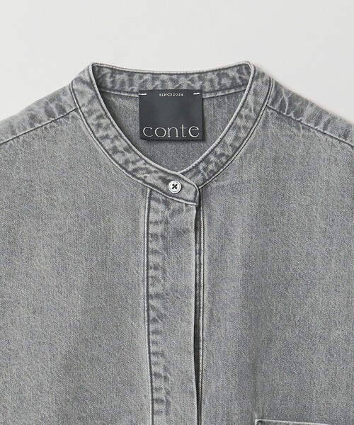 conte(コンテ)の「<conte>デニム スキッパーシャツ(シャツ/ブラウス・レディース・ライトブルー/ライトグレー・FREE)」の20枚目の写真