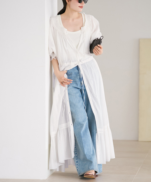 plage（プラージュ）の「IND VOIL EMB ワンピース（ワンピース・レディース・ホワイト/ブラック・36/38）」の20枚目の写真