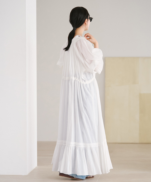 plage（プラージュ）の「IND VOIL EMB ワンピース（ワンピース・レディース・ホワイト/ブラック・36/38）」の19枚目の写真