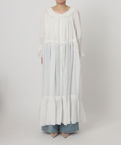 plage（プラージュ）の「IND VOIL EMB ワンピース（ワンピース・レディース・ホワイト/ブラック・36/38）」の4枚目の写真