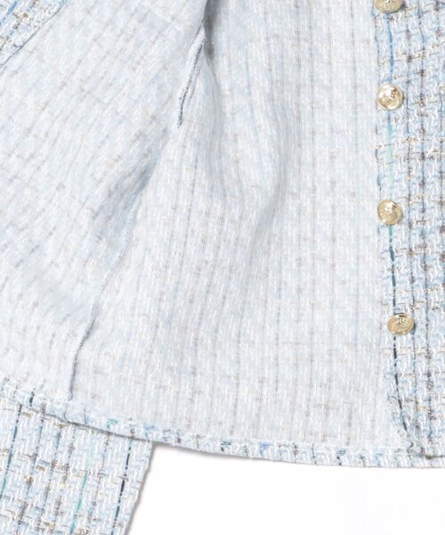 Sawa a la mode(サワアラモード)の「パフスリーブツイードジャケット(その他アウター・レディース・ブルー/ブラック・FREE)」の7枚目の写真