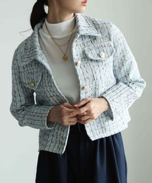 Sawa a la mode（サワアラモード）の「パフスリーブツイードジャケット（その他アウター）」