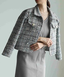 Sawa a la mode（サワアラモード）の「パフスリーブツイードジャケット（その他アウター）」