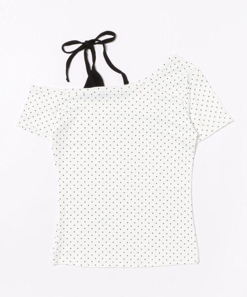 Ritzy(リッツィー)の「トッド柄 ワンショルダー半袖Tシャツ(Tシャツ/カットソー・レディース・ホワイト・M/L)」の10枚目の写真