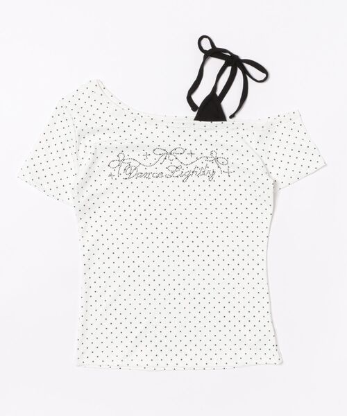 Ritzy(リッツィー)の「トッド柄 ワンショルダー半袖Tシャツ(Tシャツ/カットソー・レディース・ホワイト・M/L)」の9枚目の写真
