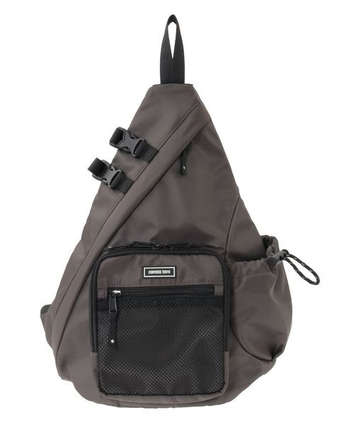 CONVERSE TOKYO(コンバーストウキョウ)の「NYLON ONE-SHOULDER BAG(ボディバッグ/ウエストポーチ・レディース・グレー/ブラック・FREE)」の1枚目の写真