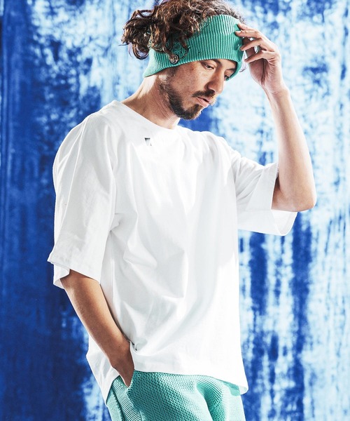 ANGENEHM(アンゲネーム)の「mt10440- Oversized Dolman Sleeve T-shirt ドルマンスリーブTシャツ(AG06-012scg)(Tシャツ/カットソー・メンズ・ブラック/ホワイト・L/M/S)」の8枚目の写真