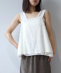 【M~5L】【WEB/一部店舗限定】フェザースパンコールキャミブラウス