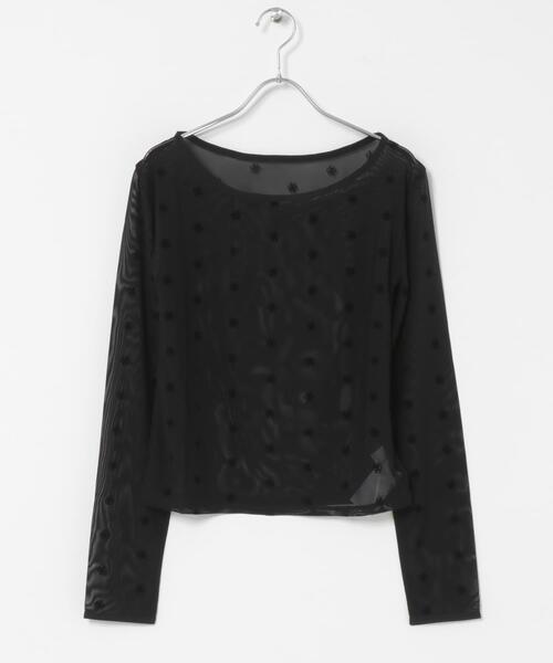 SENSE OF PLACE by URBAN RESEARCH（センスオブプレイスバイアーバンリサーチ）の「モチーフシアーカットトップ（Tシャツ/カットソー・レディース・オフホワイト/ベージュ/ブラック・ONE）」の16枚目の写真