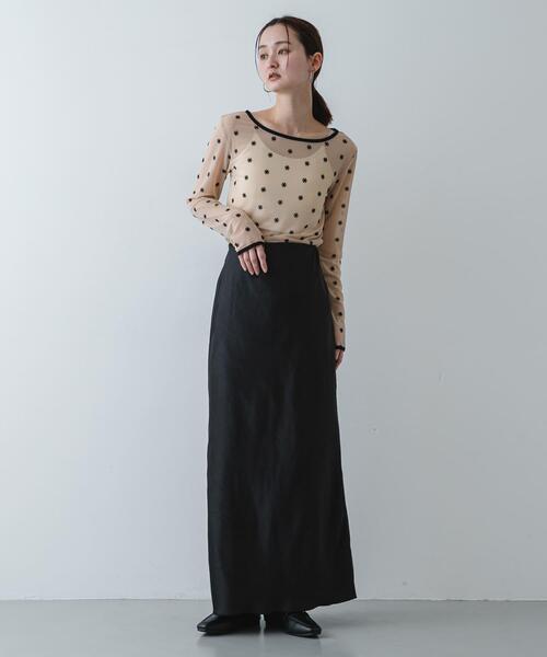 SENSE OF PLACE by URBAN RESEARCH（センスオブプレイスバイアーバンリサーチ）の「モチーフシアーカットトップ（Tシャツ/カットソー・レディース・オフホワイト/ベージュ/ブラック・ONE）」の20枚目の写真