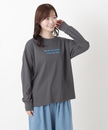 【ひんやり】クルーネック プリントプルオーバー