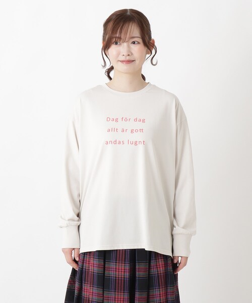 one'sterrace(ワンズテラス)の「【ひんやり】クルーネック プリントプルオーバー(Tシャツ/カットソー・レディース・ベージュ系8/ブラック系8/ホワイト系9/グレー系その他7・02)」の19枚目の写真